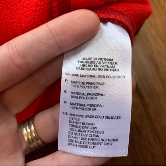 Adidas | Red & Black Climawarm Team Issue Fleece Jacket | Sz M - Picture 11 of 11